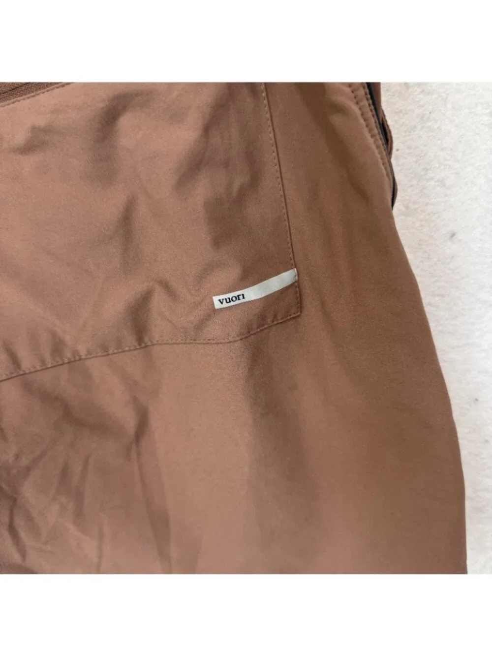 Vuori Shorts Mens XL Brown Lined Athletic Running Training 7 Inch Elastic Waist